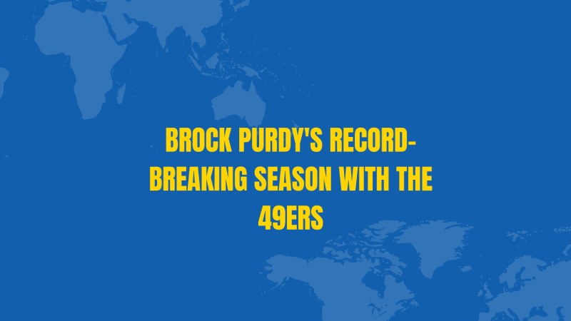 Brock Purdy's Record-Breaking Season with the 49ers