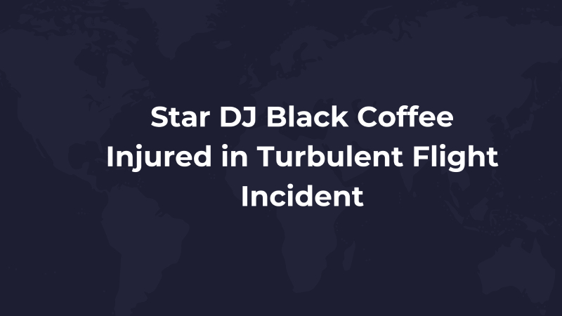 Star DJ Black Coffee Injured in Turbulent Flight Incident