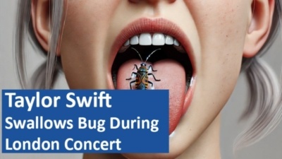 Taylor Swift Swallows Bug During London Concert