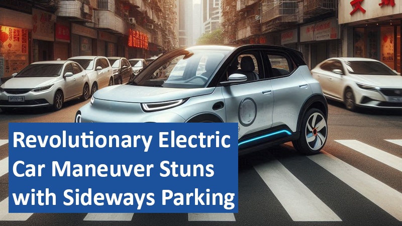 Revolutionary Electric Car Maneuver Stuns with Sideways Parking