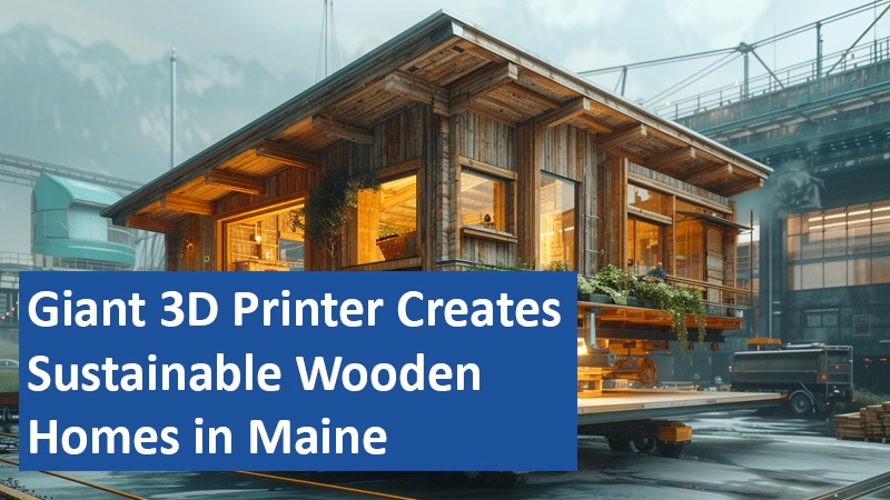 Giant 3D Printer Creates Sustainable Wooden Homes in Maine