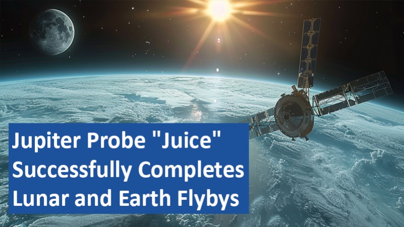 Jupiter Probe "Juice" Successfully Completes Lunar and Earth Flybys