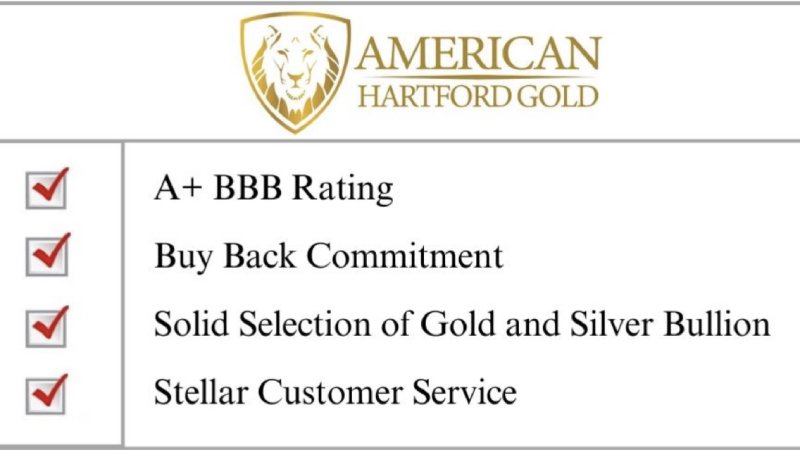 American Hartford Gold: Runner up . Best Price for Bullion (4.8/5)