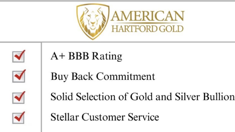 American Hartford Gold: Runner up - Best Price for Bullion (4.8/5)