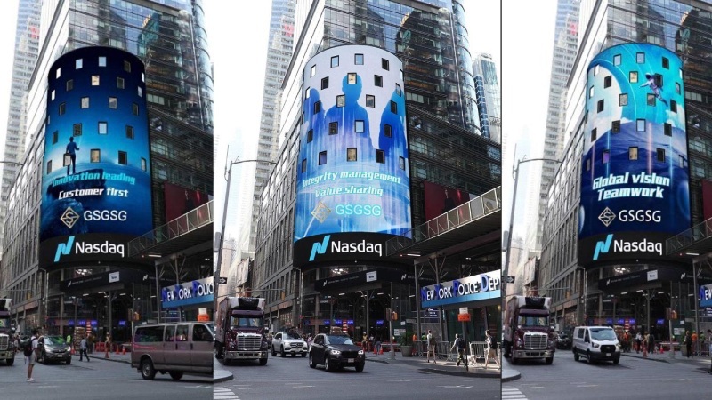 GSGSG.COM Featured on Nasdaq Screen in Times Square, Signaling Global