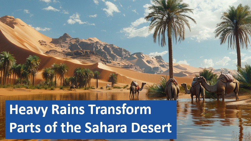 Heavy Rains Transform Parts of the Sahara Desert