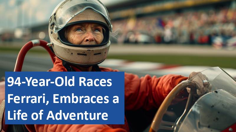 94-Year-Old Races Ferrari, Embraces a Life of Adventure