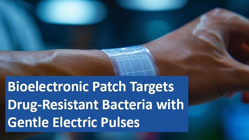 Bioelectronic Patch Targets Drug-Resistant Bacteria with Gentle Electric Pulses