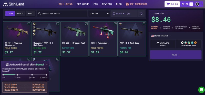 Select the Skins You Want to Sell