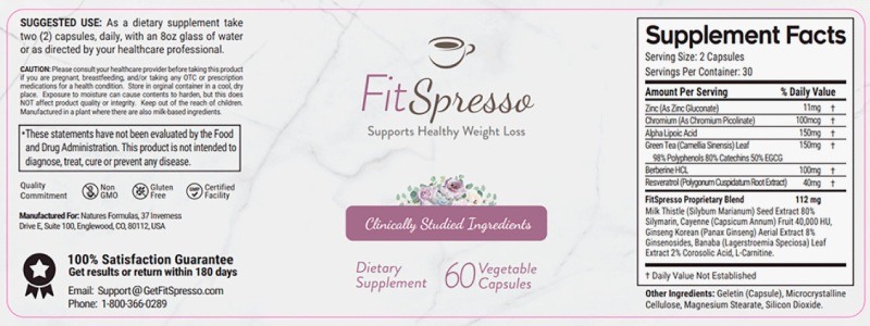 Ingredients in Fitspresso