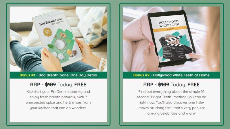 Free Bonuses With ProDentim Dental Health Supplement