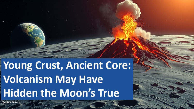 Young Crust, Ancient Core: Volcanism May Have Hidden the Moon’s True Age