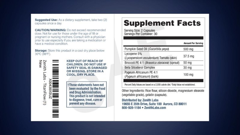 Zenith Labs TitanFlow Dosage Guide For Better Results