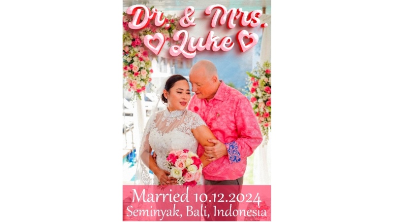 Dr. Thomas Luke, Ph.D., a Christian scholar, recently married Mrs. Johana C. Luke, M.A., a fellow academic.