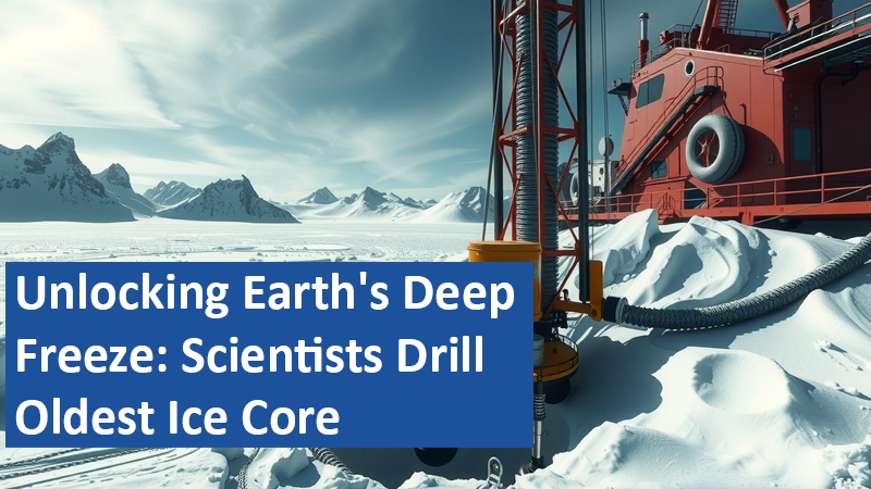 Unlocking Earth's Deep Freeze: Scientists Drill Oldest Ice Core