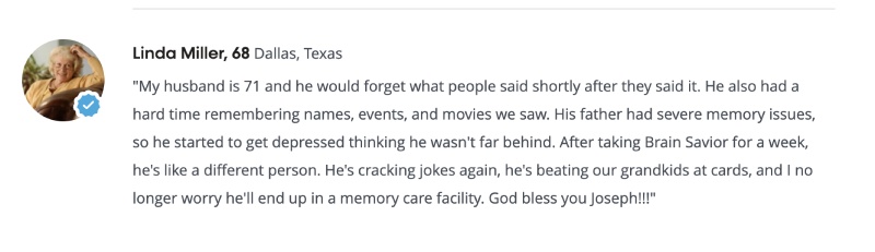 Brain Savior Customer Reviews: What Customers Are Saying, Linda