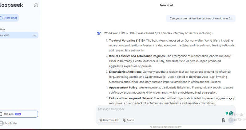 General Knowledge & Academic Help -  DeepSeek