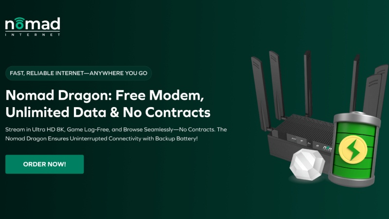 Nomad Internet Launches Nomad Dragon Wireless Modem, Designed to Offer Uninterrupted Internet Even during Power Cuts