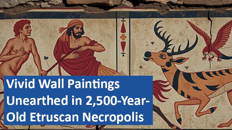 Vibrant Wall Paintings Unearthed in 2,500-Year-Old Etruscan Necropolis