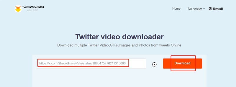 Top 3 Free Online Twitter to MP4 Converters: Option 1: twittervideomp4.com (tap “Download”)
